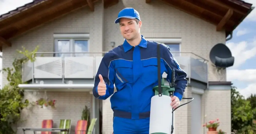 Picture of an exterminator for the blog about a one time pest control service vs. pest control plan.