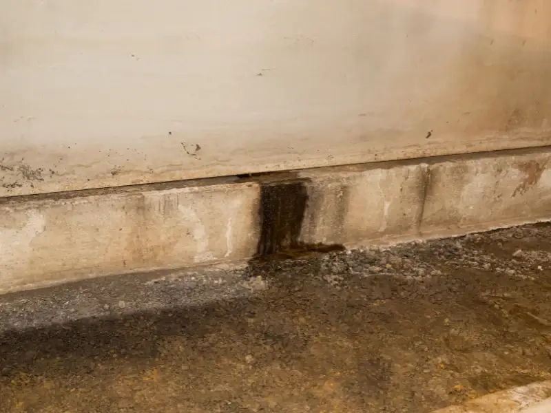 Water damage caused black spot in crawlspace. Crawlspace encapsulation in Boone, NC.