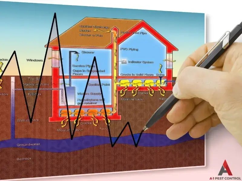 Graphic of radon levels. Image accompanies the page titled Radon Testing in Hendersonville, NC.
